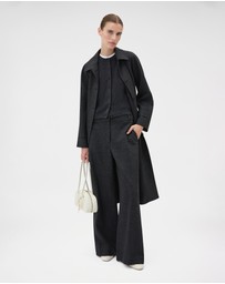Oroton - Wool Flat Front Pants
