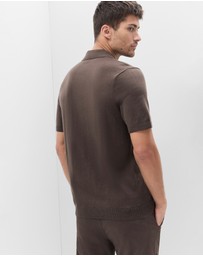 UNISON - Panel Stitch Knit Polo
