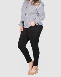 Love Your Wardrobe - Lexi Overdyed Black Denim Jeans