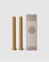 Black Blaze - Column Pillar Candle Duo