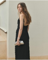 M.N.G - Long Dress with Frayed Finishes