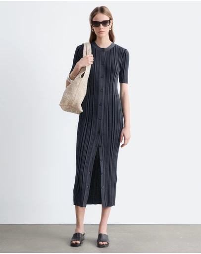 & Other Stories - Rib-Knit Midi Dress