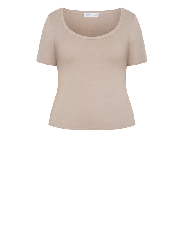 City Chic - Classic Scoop Rib Tee