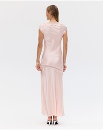 Third Form - Sevin Lace Trim V Neck Dress
