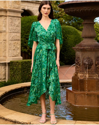 SACHA DRAKE - Garden Maze Wrap Dress