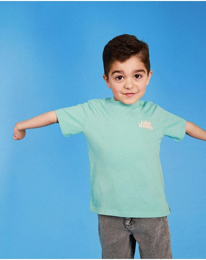 Skwosh - Take It Easy Kids Slang Tee in Moss