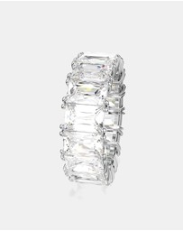Swarovski - Matrix Vittore Ring, Baguette Cut, White, Rhodium Plated