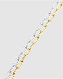 Elli Jewelry - Jewery Set Bracelets Bicolor 925 Sterling Silver