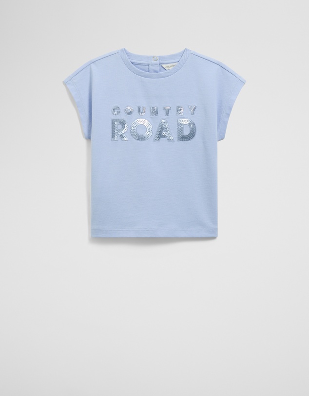 Country Road - Organically Grown Cotton Sequin Logo T-shirt