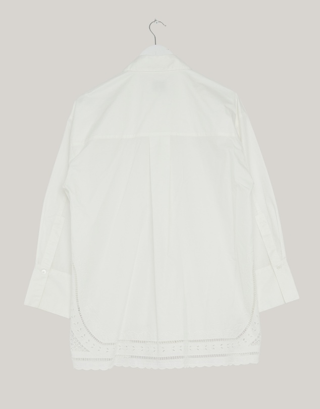 Revibe - Repaired Minima Esenciales Daphne Embroidered Oversized Shirt - AU 6