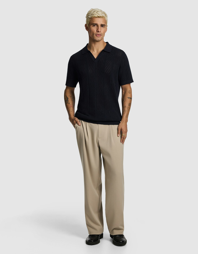 yd. - Edmund Knitted Polo Shirt