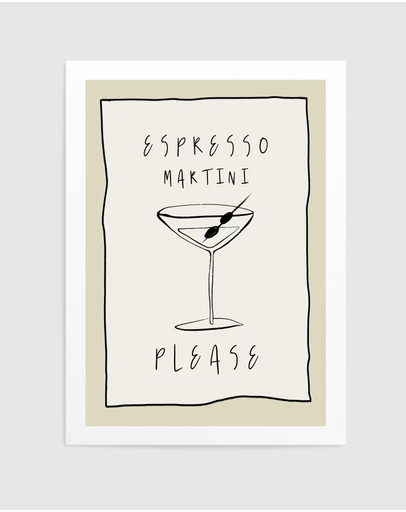 Olive et Oriel - Espresso Martini by Treechild Art Print