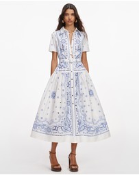 Self Portrait - Embroidered Midi Dress