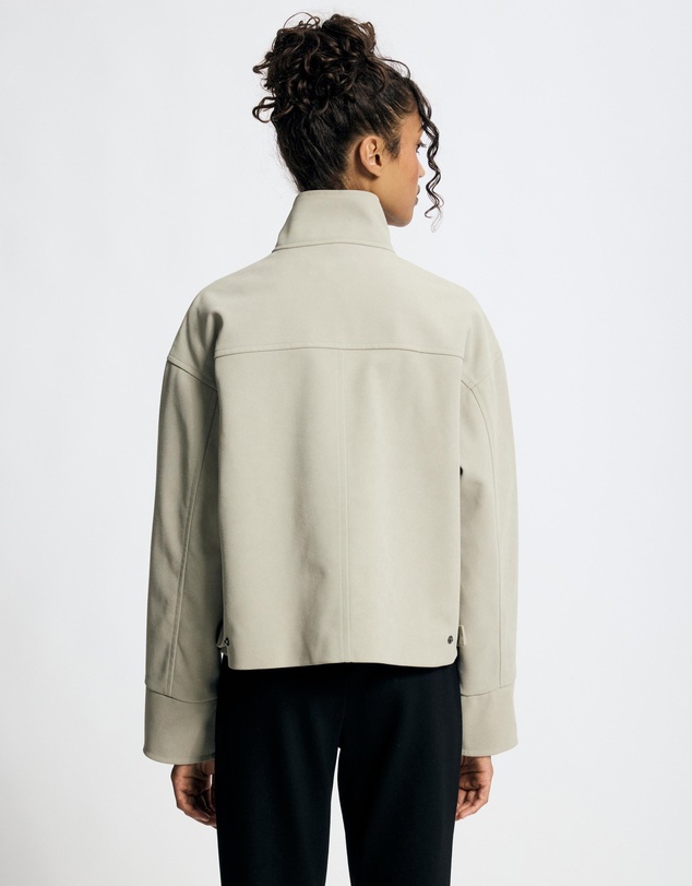 Lover - Lucinda Suede Look Funnel Neck Jacket