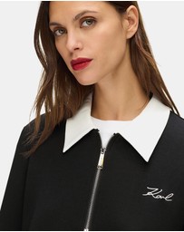 Karl Lagerfeld - Two Way Zip-Up Sweatshirt