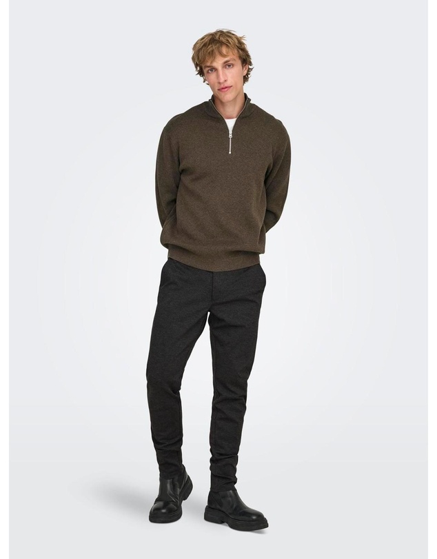 Only & Sons - ONSMARK Trousers - Dark Grey Melange