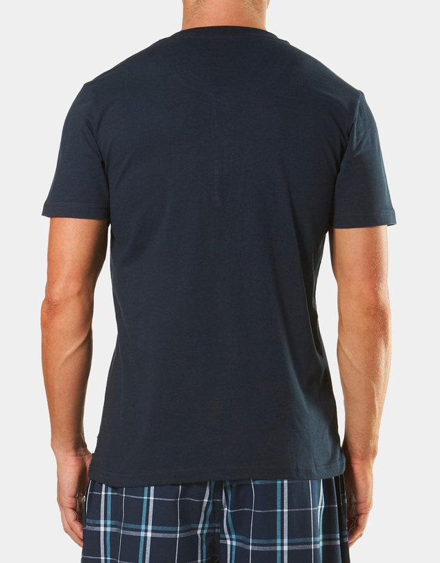 Mitch Dowd - Short Sleeve Henley Tee - Navy