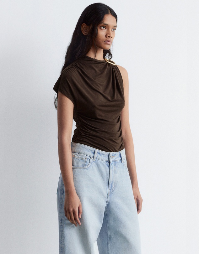 & Other Stories - Ruche Gold-Buckle Top
