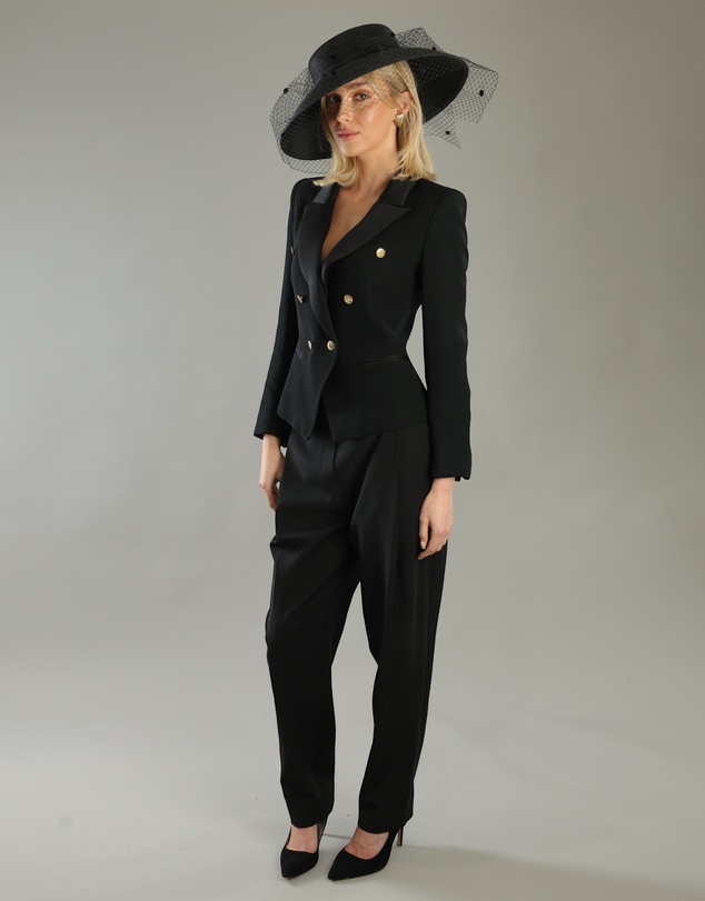 Morgan & Taylor - Giselle Racewear Droop Hat in Black