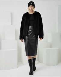 Mossée - Emma Leather Pencil Skirt