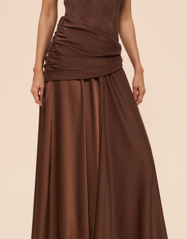 CHANCERY - Layla High Neck Lace Panelled Maxi Dress