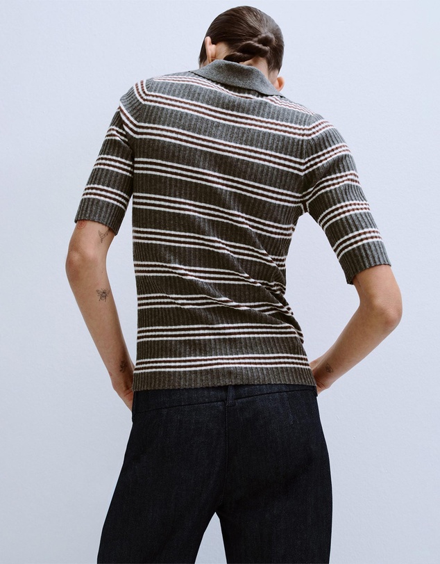 M.N.G - Striped Ribbed-Knit Sweater