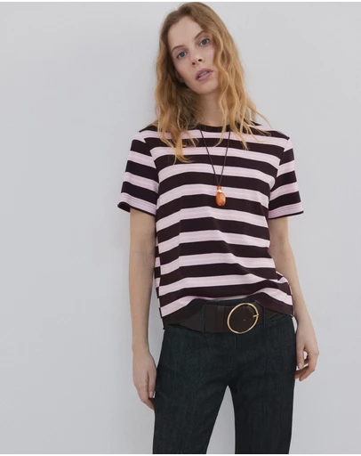 M.N.G - Striped Short-Sleeved T-Shirt