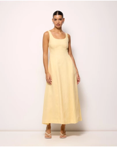 AERE - Fern Linen Maxi Dress