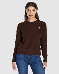 GUESS - GUESS JEANS Long Sleeve Crew Neck Mini Triangle Sweater