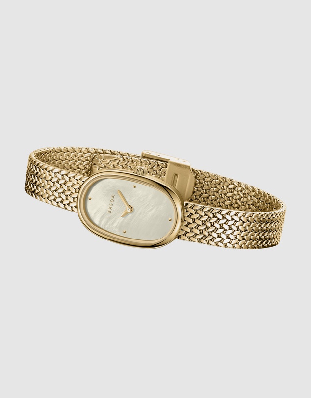 Breda - Jane Tethered Gold and Metal Mesh Watch, 18MM