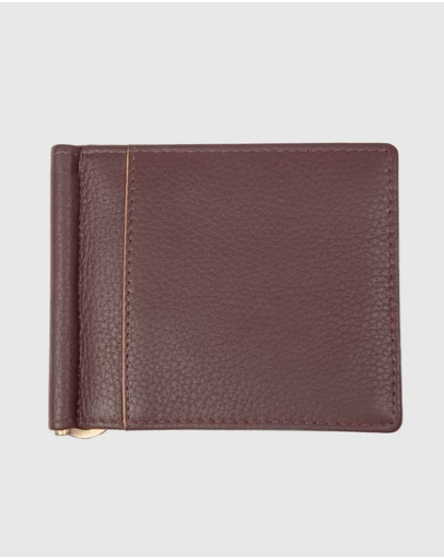 DENTS - Two-Tone Pebble Grain Leather Money Clip Wallet with RFID Blocking