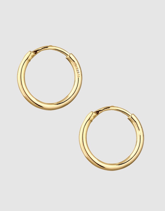 Elli Jewelry - Hoop Earrings in Gold-Plated 925 Silver