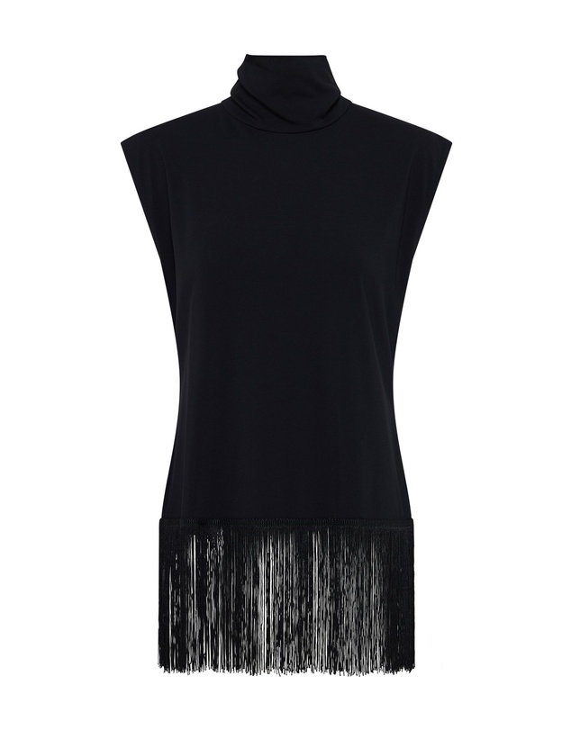 Oxford - Cassie Stretch Fringe Trim Top