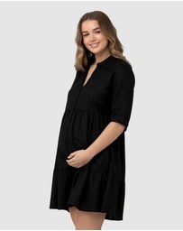 Ripe Maternity - Adel Linen Button Through Dress