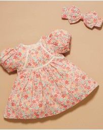 Purebaby - Floral Dress -Kids-Babies