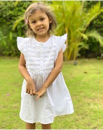 Sant And Abel - Girls Billie White Dress