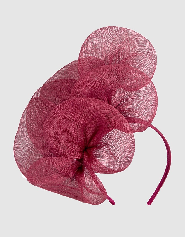 Max Alexander - Large Lilly Wine Flower Fascinator