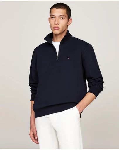 Tommy Hilfiger - Quarter-Zip Mock Turtleneck Sweatshirt