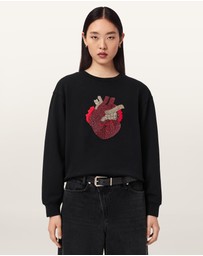 AllSaints - Andrea Pippa Bead Detail Sweat