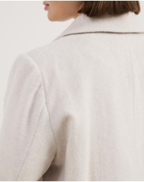 Atmos&Here Curvy - Ally Wool Blend Longline Coat