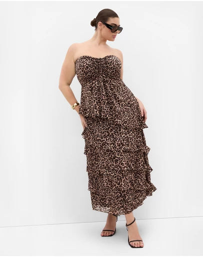 City Chic - Skai Leopard Print Top