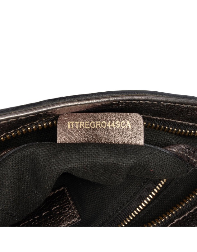 Pre-Loved by Azura Reborn - Pre-Loved Supernova Check Canvas and Metallic Leather Crossbody