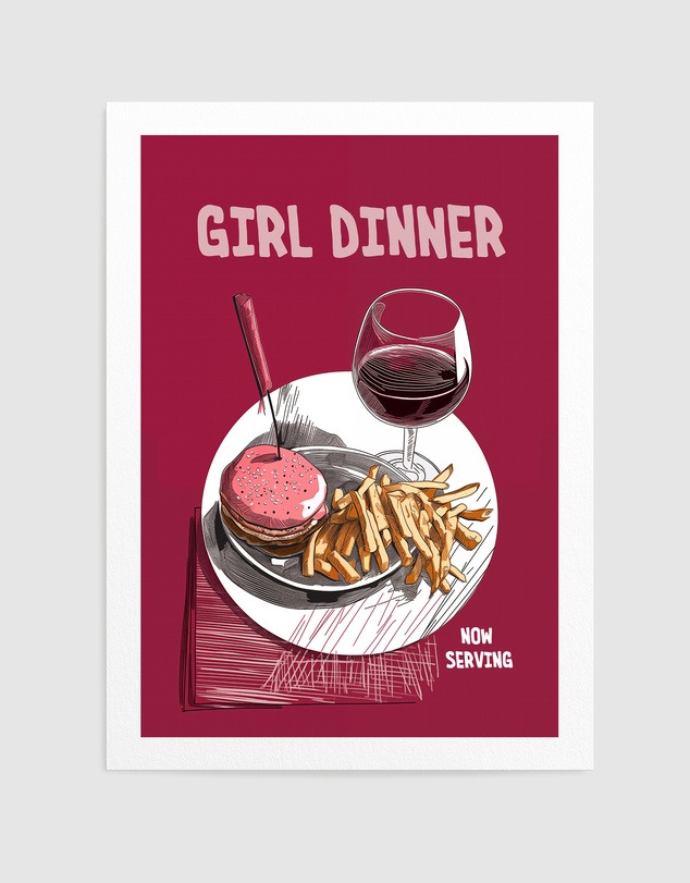 Olive et Oriel - Girl Dinner No 4 by Andreas Magnusson Art Print
