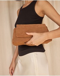 VESTIRSI - Celeste Cognac Clutch Crossbody Bag