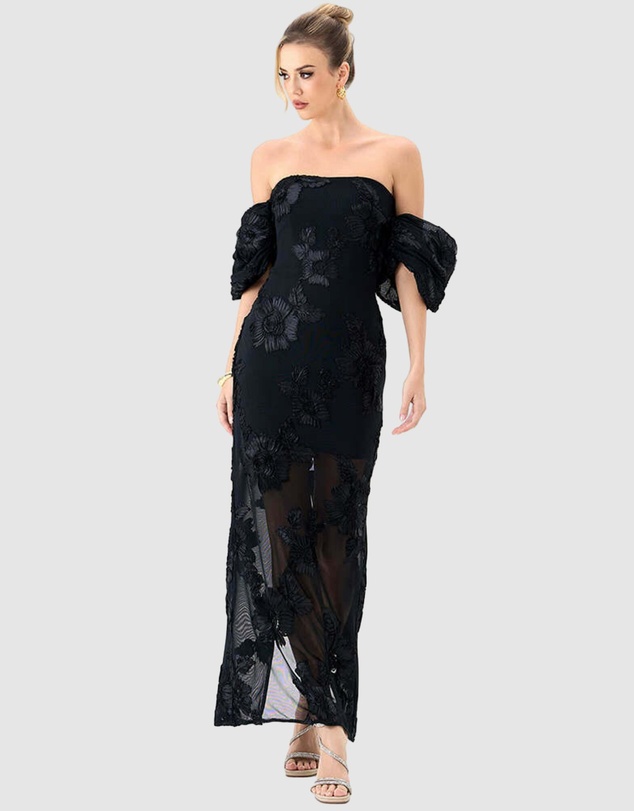 Bariano - Sirenne Puff Sleeve Midaxi