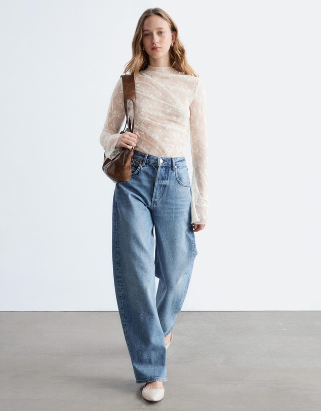 & Other Stories - Long-Sleeve Lace Top