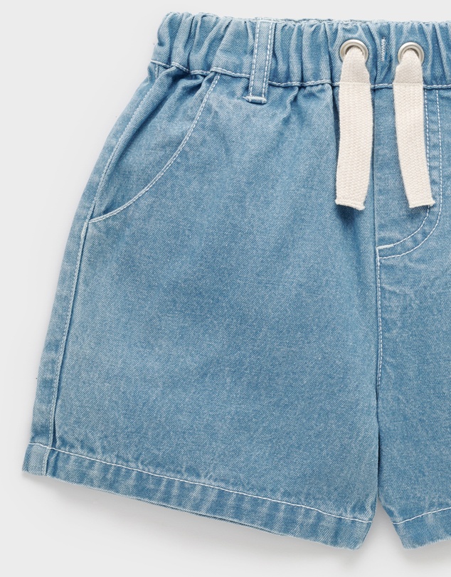 Purebaby - Pull on Denim Shorts-Kids-Babies