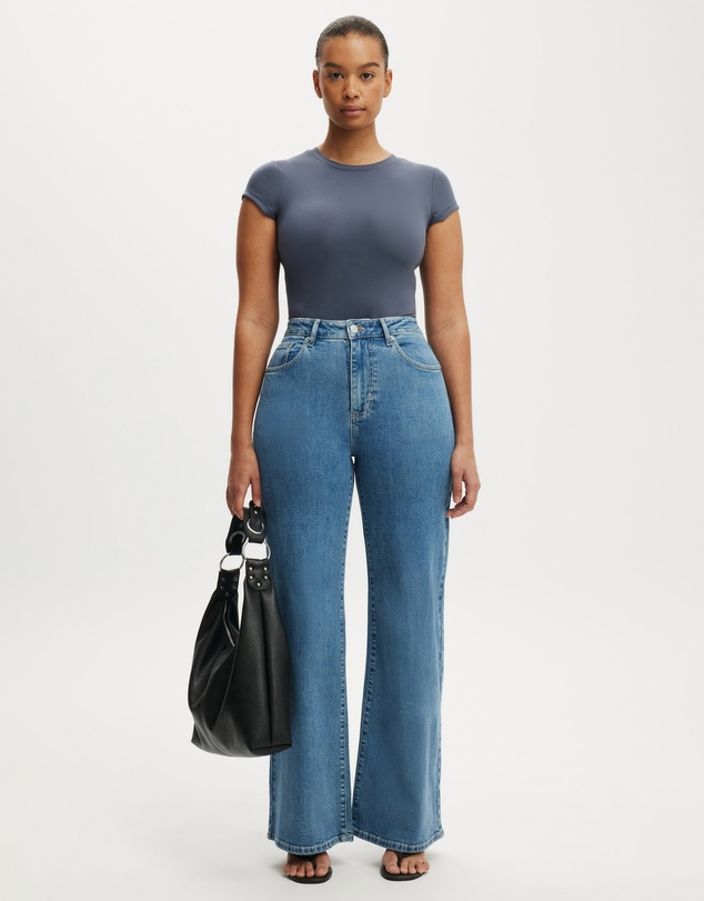 Cotton On - Curvy Stretch Wide Jeans
