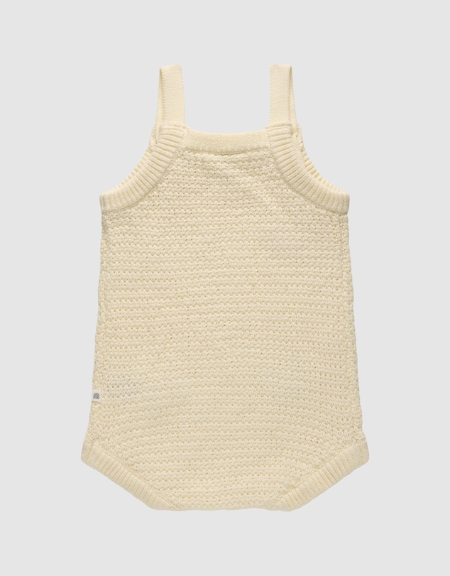 Kynd Baby - Crochet Romper in Coconut