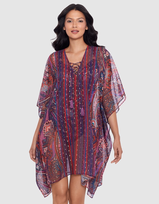 Miraclesuit Swimwear  - Dynasty Sheer Chiffon Caftan Beach Cover Up